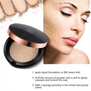 Poudre pressée compacte de maquillage cosmétique personnalisé